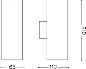 Ideal Lux - Aplica de exterior GUN 1xGU10/35W/230V 21 cm IP44 gri