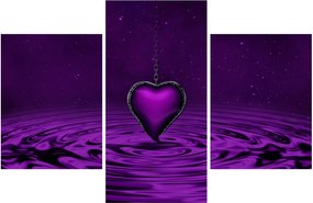 Tablou ci inima violetă (90x60 cm)