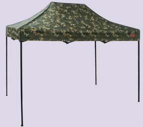 Pavilion de grădină 2x3m - din oțel, Fără pereţi laterali, Camuflaj