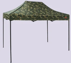 Pavilion de grădină 2x3m - din oțel, Fără pereţi laterali, Camuflaj