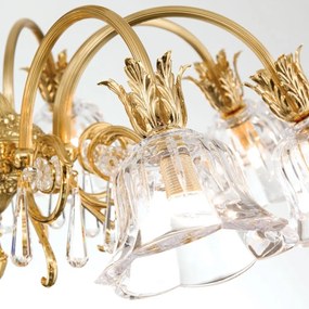 Candelabru cristal design lux LA BOHEME D-72cm 8L gold plated