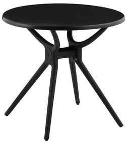 Masa rotunda Dari, 80x75 cm, culoare negru, polipropilena