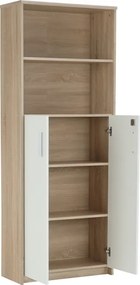 Etajeră cu poliţe, stejar sonoma/alb, JOHAN 2 NEW 10