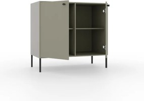 Comodă cu doua usi, 84x41x74cm, Tili System, ADRK Furniture (Culoare: Eucalipt / Eucalipt)