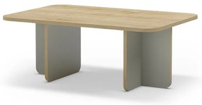 Măsuță de cafea verde-deschis/în culoare naturală cu blat cu aspect de lemn de stejar 56x100 cm Hillary – Marckeric