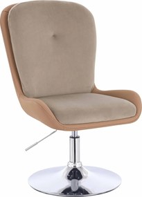 HR690N Scaun Velvet&amp;soft Piele Pu Latte/Carmel Bază Cromata