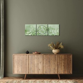 Tablou - Trandafir în iarbâ (cu ceas) (90x30 cm)