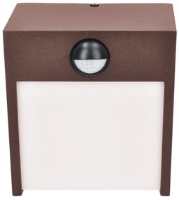 Brilagi-LED Aplică de exterior cu senzor TERNI, LED 12W, 230V, maro, IP44