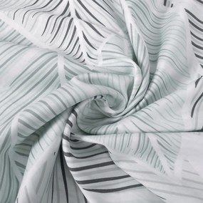 Lenjerie de pat Matex Satin frunze gri , 140 x 200 cm, 70 x 90 cm