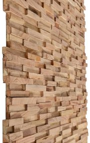 Panouri placare pereti 3D, 10 buc., 1,08 m  , lemn masiv de tec 10, 54 x 20 x 2 cm