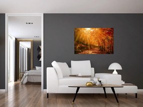 Tablou cu pădurea în toamnă (90x60 cm)