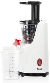 Storcator de fructe si legume cu melc Zilan ZLN-4014, Alb 200 W, 58-65 RPM, Recipient suc 600 ml, Recipient pulpa 600 ml, Functie Reverse,