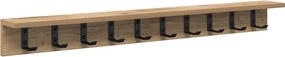 vidaXL Răcător de paltoane montat pe perete Pe perete Stejar Artizanal