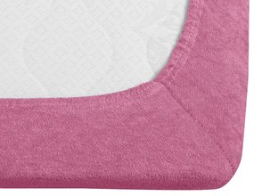 Cearsaf Frotir cu elastic 90x200 cm roz