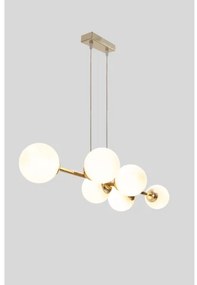 Lustră pe cablu FIRA 5xE27/60W/230V auriu