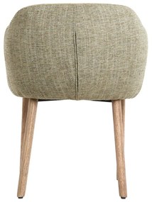 Set de scaune de sufragerie verde deschis cu cotiere 2 buc. tapițat Blaine – Light &amp; Living