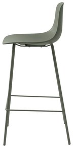 Scaun de bar kaki din plastic 92,5 cm Whitby – Unique Furniture