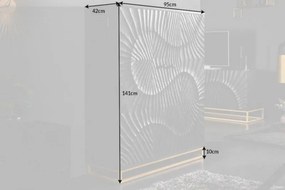 Bar din lemn de mango Scorpion 140cm, negru