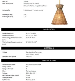 Lustra LUX design natural Kon Tiki