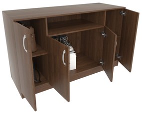 Comoda haaus Remi, 4 Usi, Wenge, 135 x 50 x 80 cm