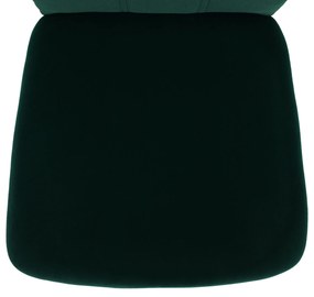 Scaun de masă, ţesătură de catifea smarald / crom, OLIVA NEW