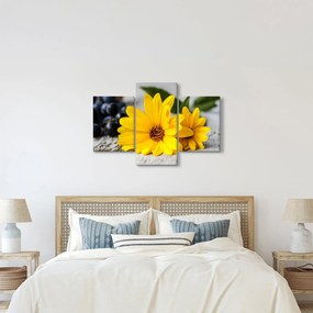 Tablou cu floare galbenă (90x60 cm)