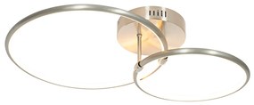 Plafoniera din oțel cu LED inclusă cu dimmer în 3 trepte cu 2 lumini - Joaniqa