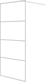 vidaXL Paravan duș walk-in, alb, 90x195 cm, sticlă ESG transparentă