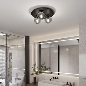 Plafonieră SOLAR 3xE14/10W/230V negru/gri