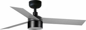 Lustra LED cu Ventilator tavan si telecomanda CRUISER TEK S negru/aluminiu 3000K