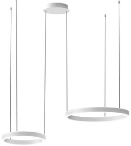Lustra LED circulara cu 2 inele 60/40cm CRISEIDE, alb, negru sau auriu