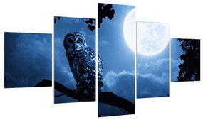 Tablou cu bufnița nocturnă (125x70 cm), în 40 de alte dimensiuni noi