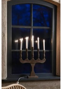 Markslöjd SVANEHOLM 706280 - Sfeșnic de Crăciun, 5xE10/3W/230V, pin/maro