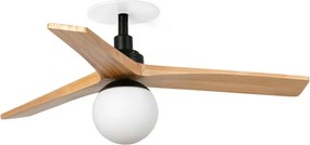 Lustra cu Ventilator incastrat tavan cu telecomanda KLIM S 92,5cm, negru/ pin