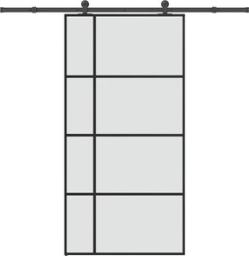 vidaXL Ușă glisantă cu set feronerie 102,5x205 cm sticlă ESG/aluminiu