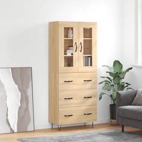 3198436 vidaXL Dulap înalt, stejar sonoma, 69,5x34x180 cm, lemn compozit