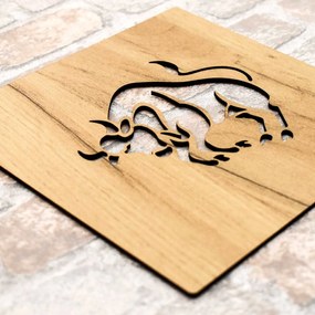 DUBLEZ | Tablou din lemn deasupra patului - Zodia Taur