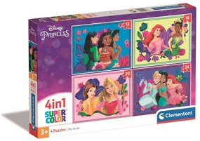 Prințesele Disney Puzzle 4 în 1 Clementoni