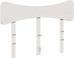 vidaXL Tăblie de pat, alb, 135 cm, lemn masiv de pin