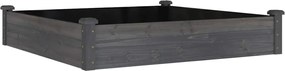 vidaXL Strat grădină înălțat cu căptușeală gri 120x120x25 cm lemn brad