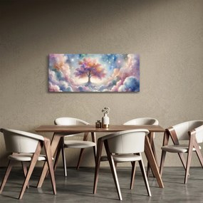 Tablou – Arborele vieții printre nori (120x50 cm)