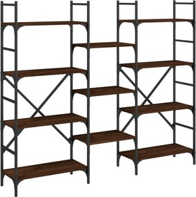vidaXL Bibliotecă, stejar maro, 160x28,5x136,5 cm, lemn prelucrat