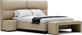 Pat Swon Tapitat cu Saltea 140/160/180x200cm - 140x200