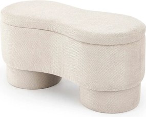 Bancheta VIVA, bej, stofa clasica, 95x45x47 cm