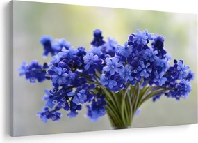 Tablou buchet cu flori albastre (90x60 cm)