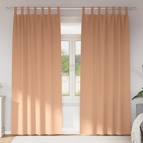vidaXL Perdele opace 2 pcs Maro deschis 225 x 140 cm Poliester