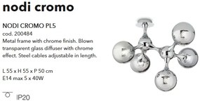 Plafoniera moderna NODI CROMO PL5 200484