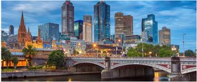 Tablou cu orașul Melbourne (120x50 cm)