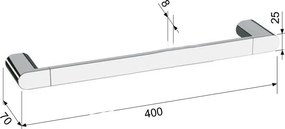 Suport pentru prosoape alb de montat pe perete din alamă Flori – Sapho