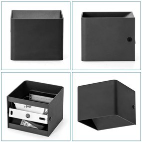 Aplică LED Aigostar LED/5,5W/230V 10x10 cm negru